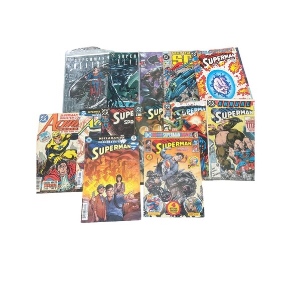 Lot Of 13 Superman & Action Comics DC Comic Book Collection Aliens Born Again - Picture 1 of 6